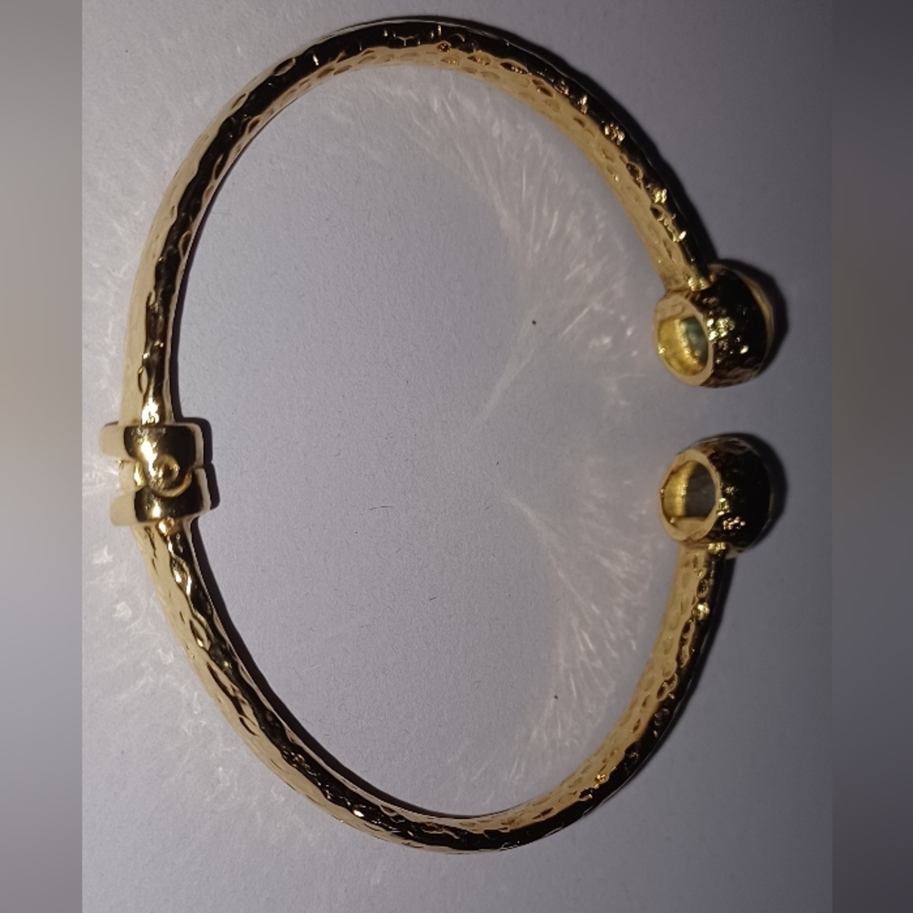 Gold Moonstone Hinge Cuff Bracelet View 4